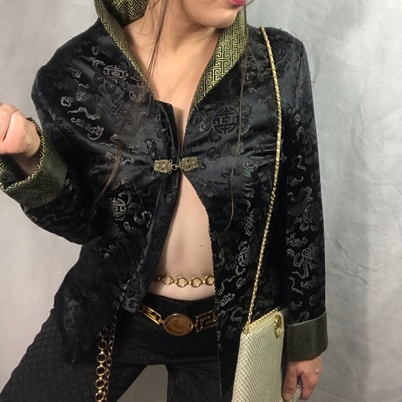 Vintage Chinese black & gold blazer - Picture 6 of 7